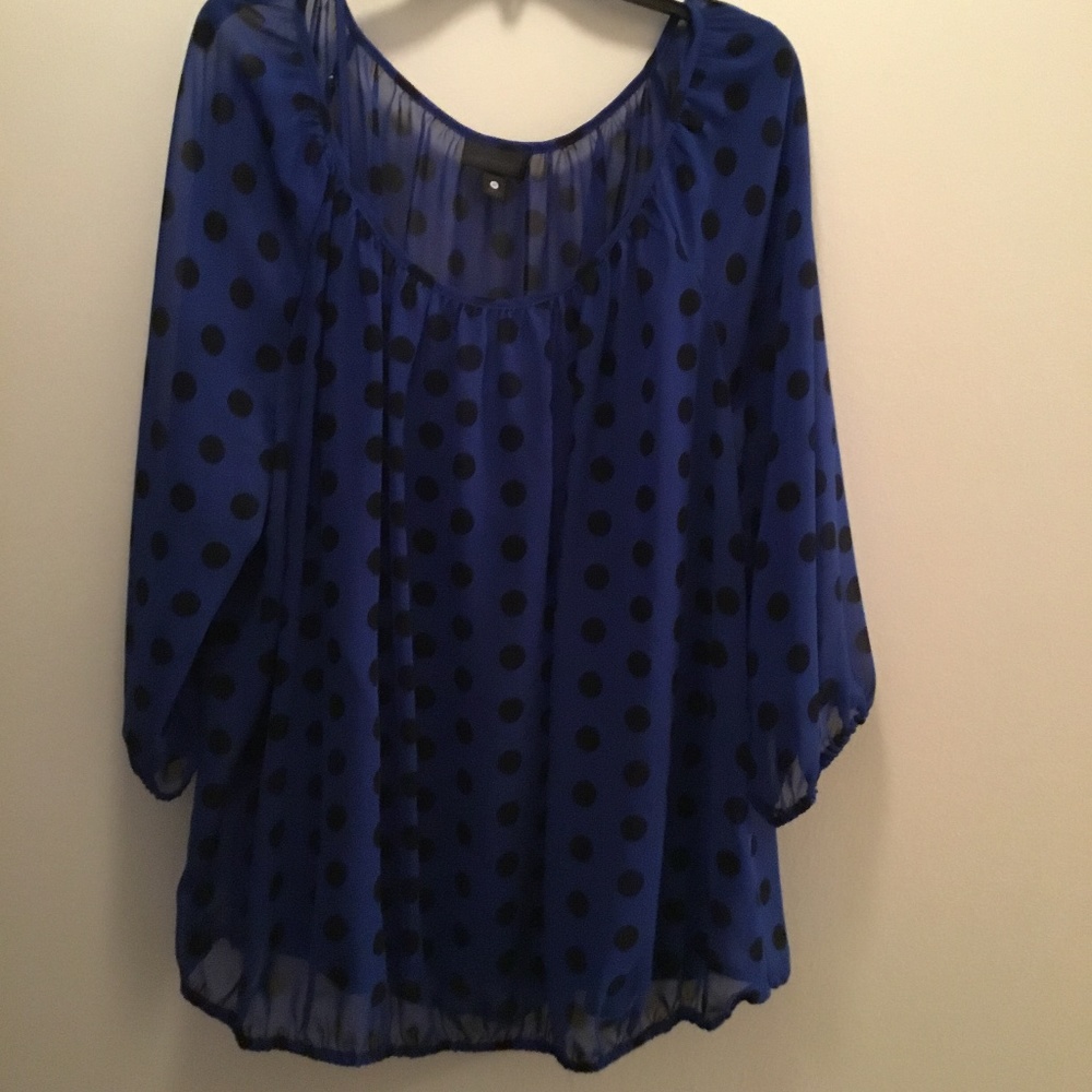 Polka Dot Chiffon Blouse